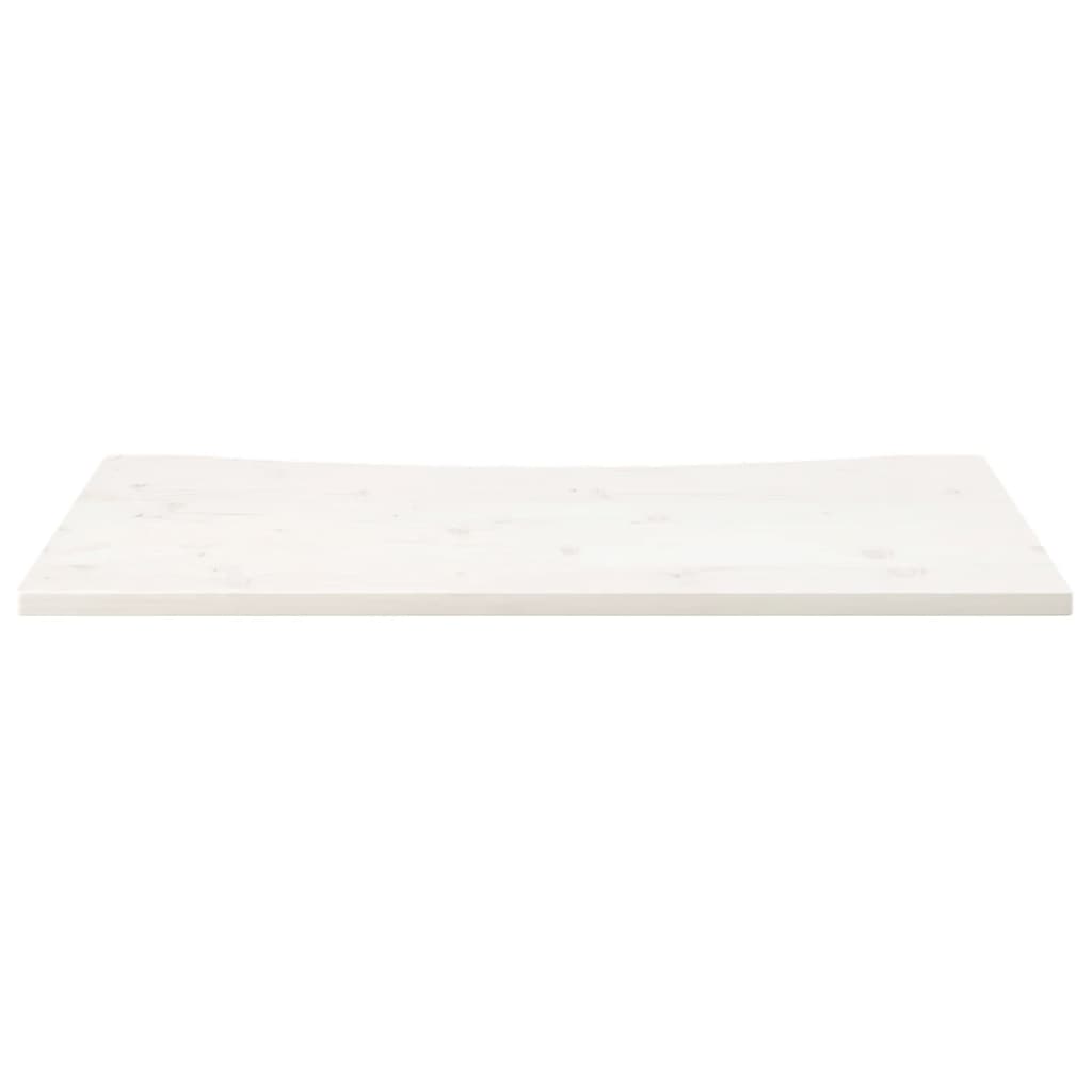 Dessus de bureau blanc 100x60x2,5 cm bois massif de pin