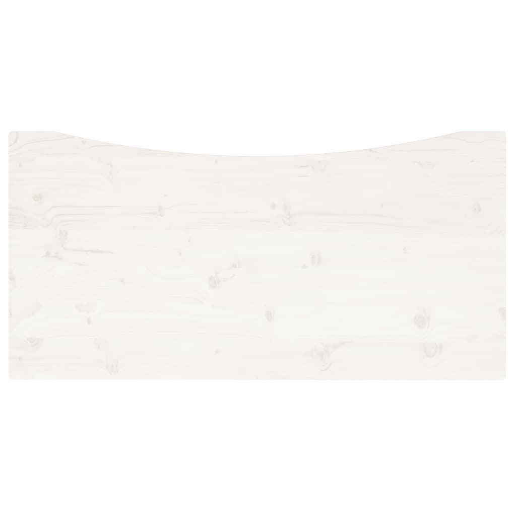 Dessus de bureau blanc 100x60x2,5 cm bois massif de pin