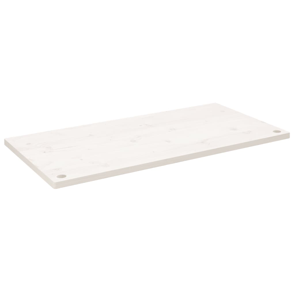 White desk top 110x55x2.5 cm solid pine wood