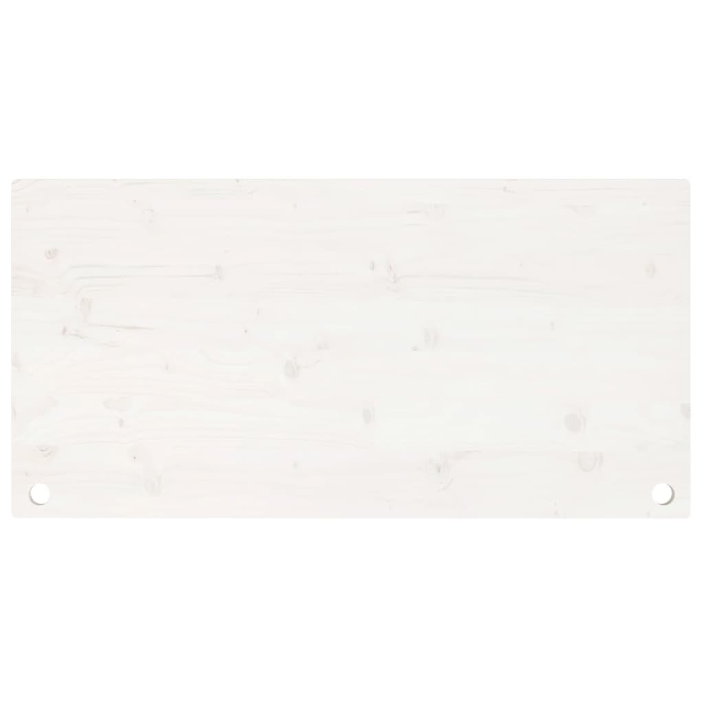 Dessus de bureau blanc 110x55x2,5 cm bois massif de pin