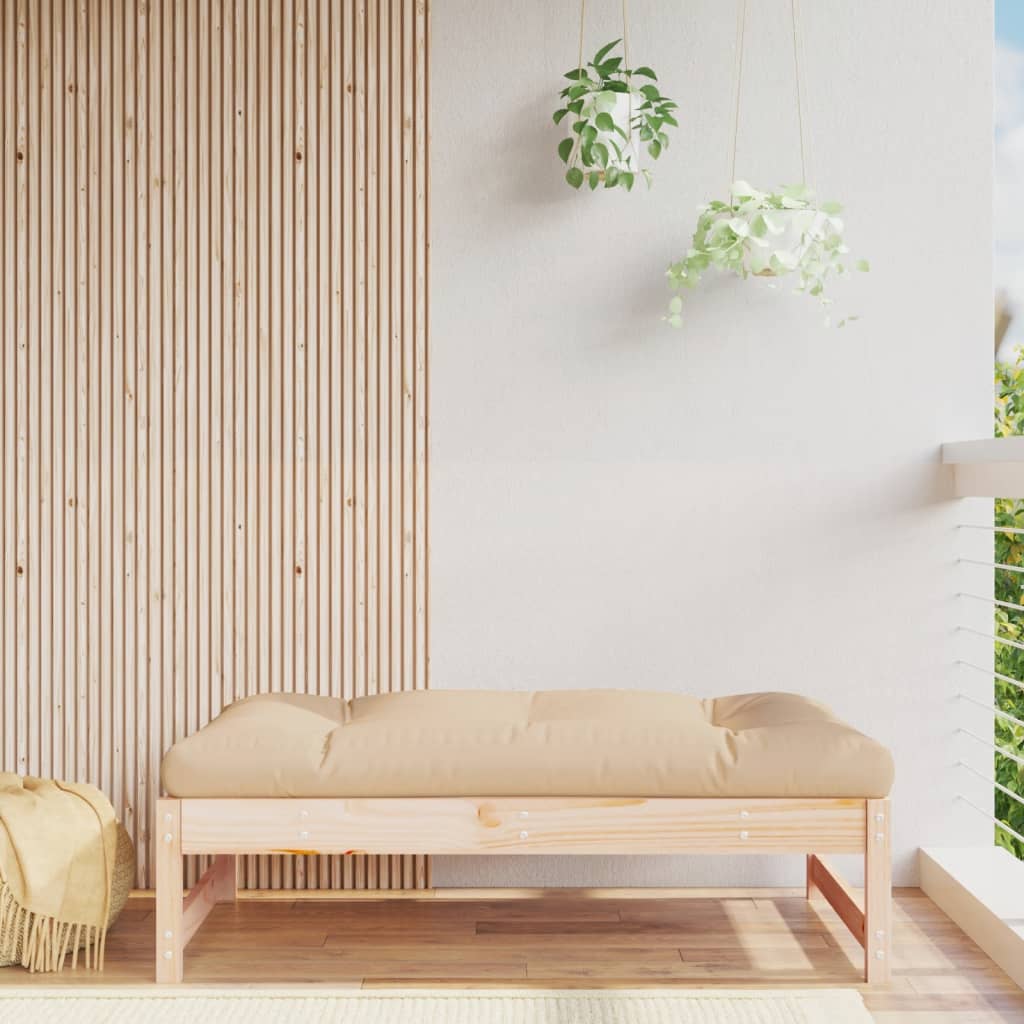 Garden footrest 120x80 cm Solid pine wood