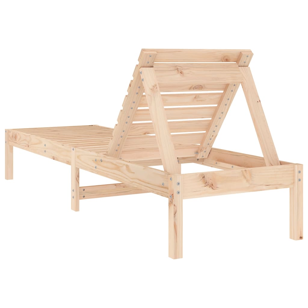 Long chairs 2 pcs 199.5x60x74 cm solid pine wood