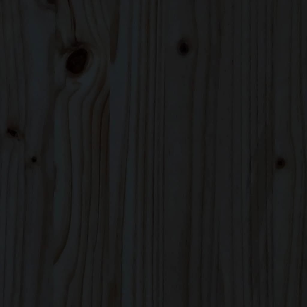 Chaise longue noir 199,5x60x74 cm bois massif de pin