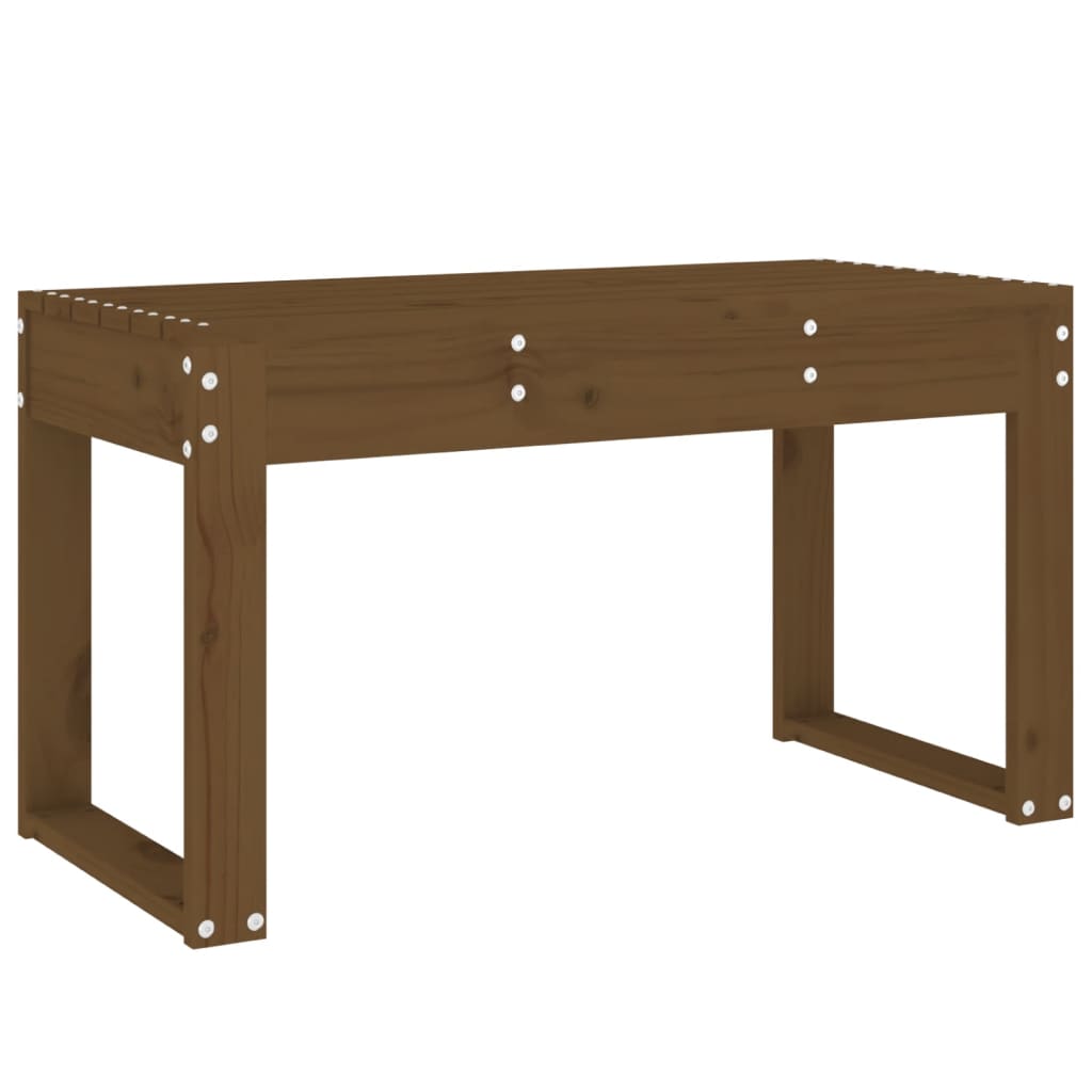 Honey chestnut garden bench 80x38x45 cm solid pine wood