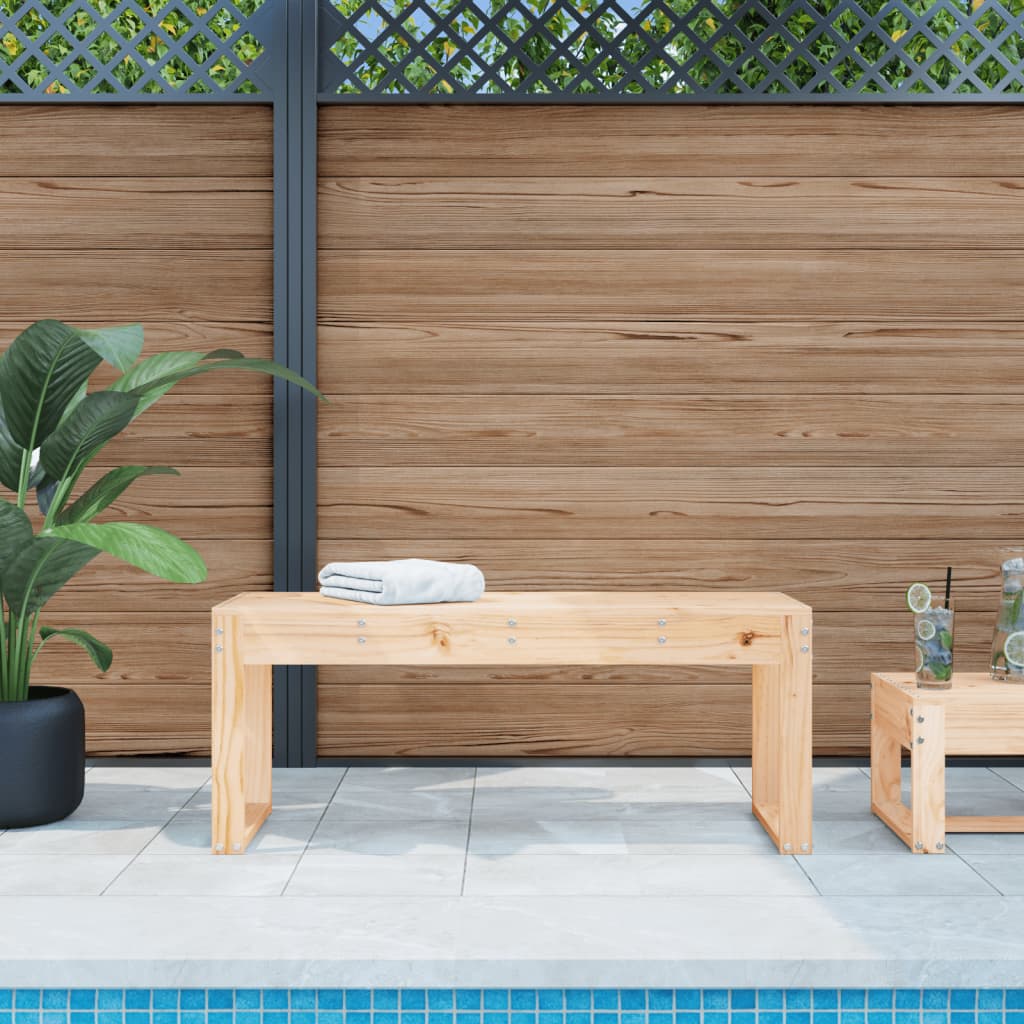 Garden bench 110x38x45 cm solid pine wood
