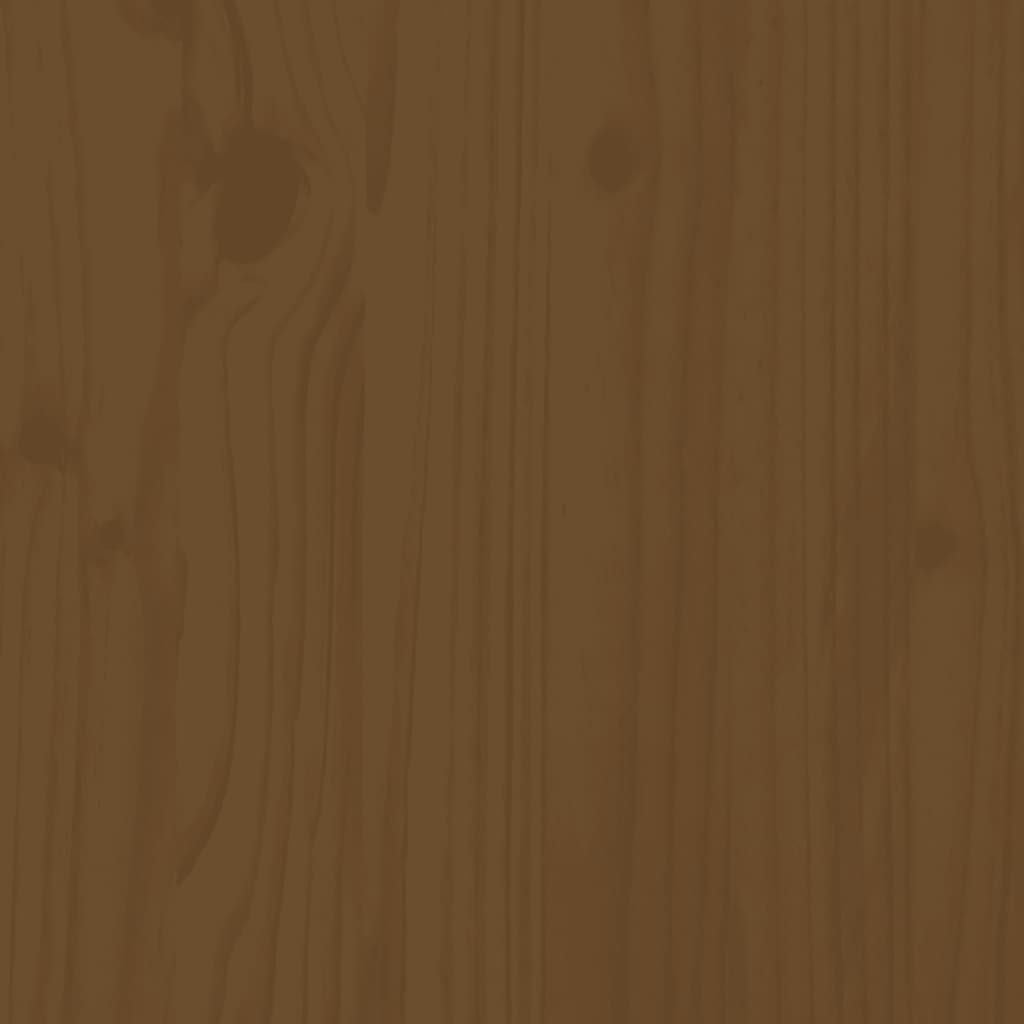 Panca da giardino marrone miele 110x38x45 cm in legno di pino massiccio