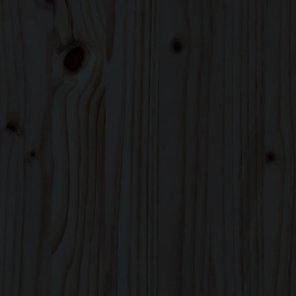 Panca da giardino nera 110x38x45 cm in legno di pino massiccio