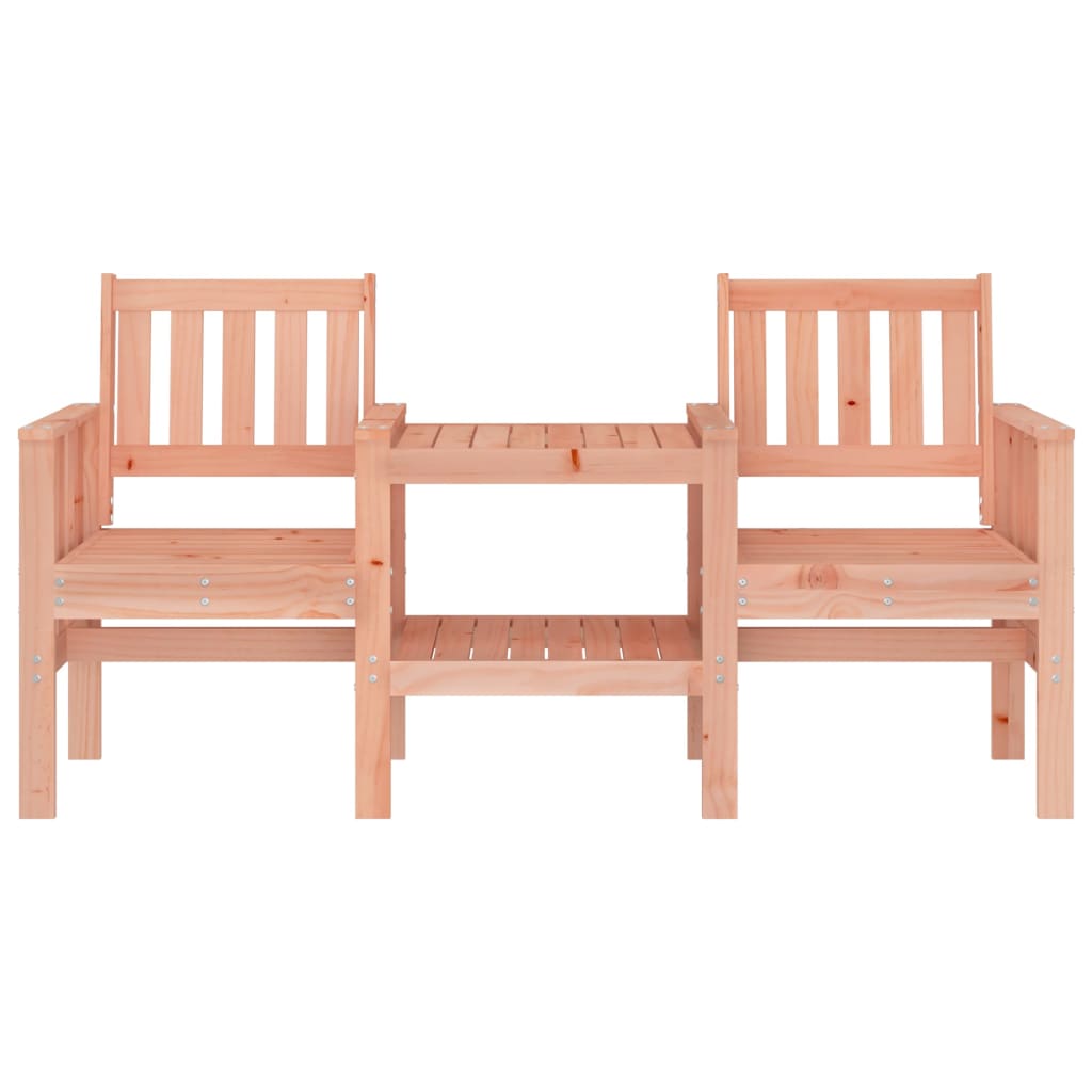Garden bench with 2 solid wooden wooden table of Douglas