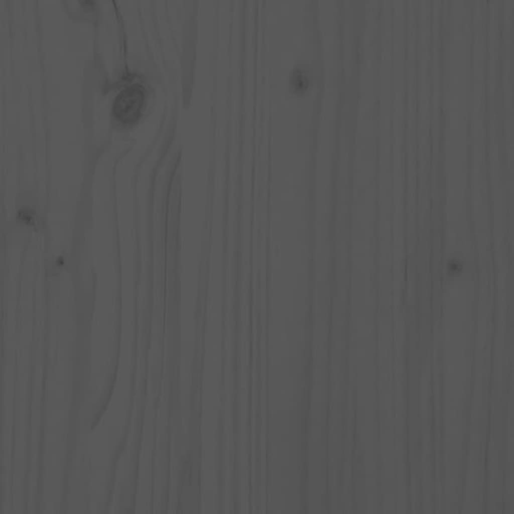 Bank mit grauen Pflanzgefäßen 180x36x63 cm Festkieferholz