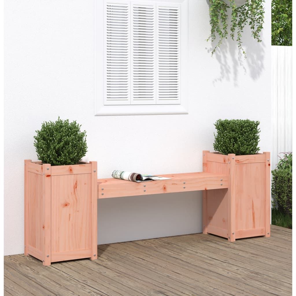 Bench with planters 180x36x63 cm Solid wood of Douglas