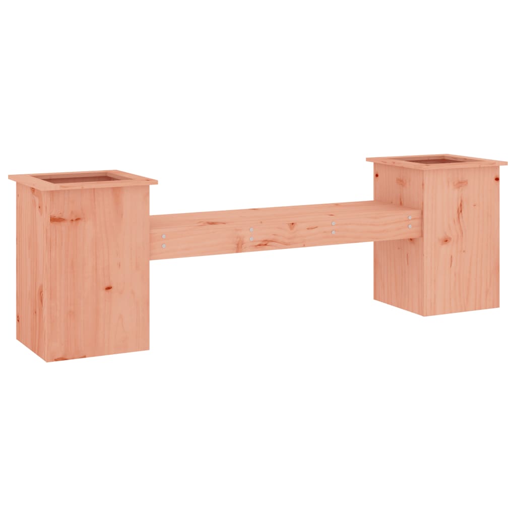 Bench with planters 184.5x39,5x56.5cm solid wood of Douglas