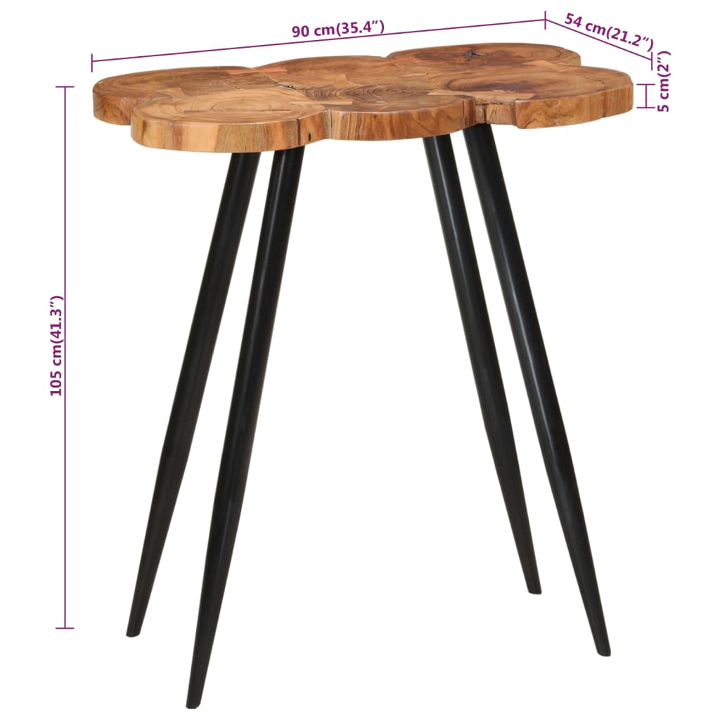 90x54x105 cm fester Akazienholzstange Tisch