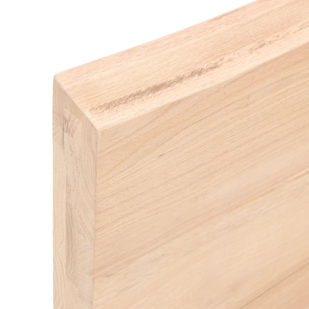 Mensola a muro 40x30x(2-6) cm in legno massello di rovere non trattato