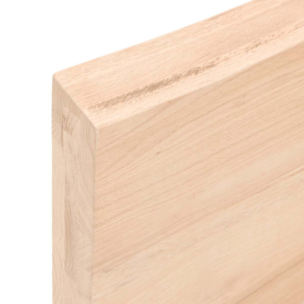 Mensola a muro 40x40x(2-6)cm in legno massello di rovere non trattato