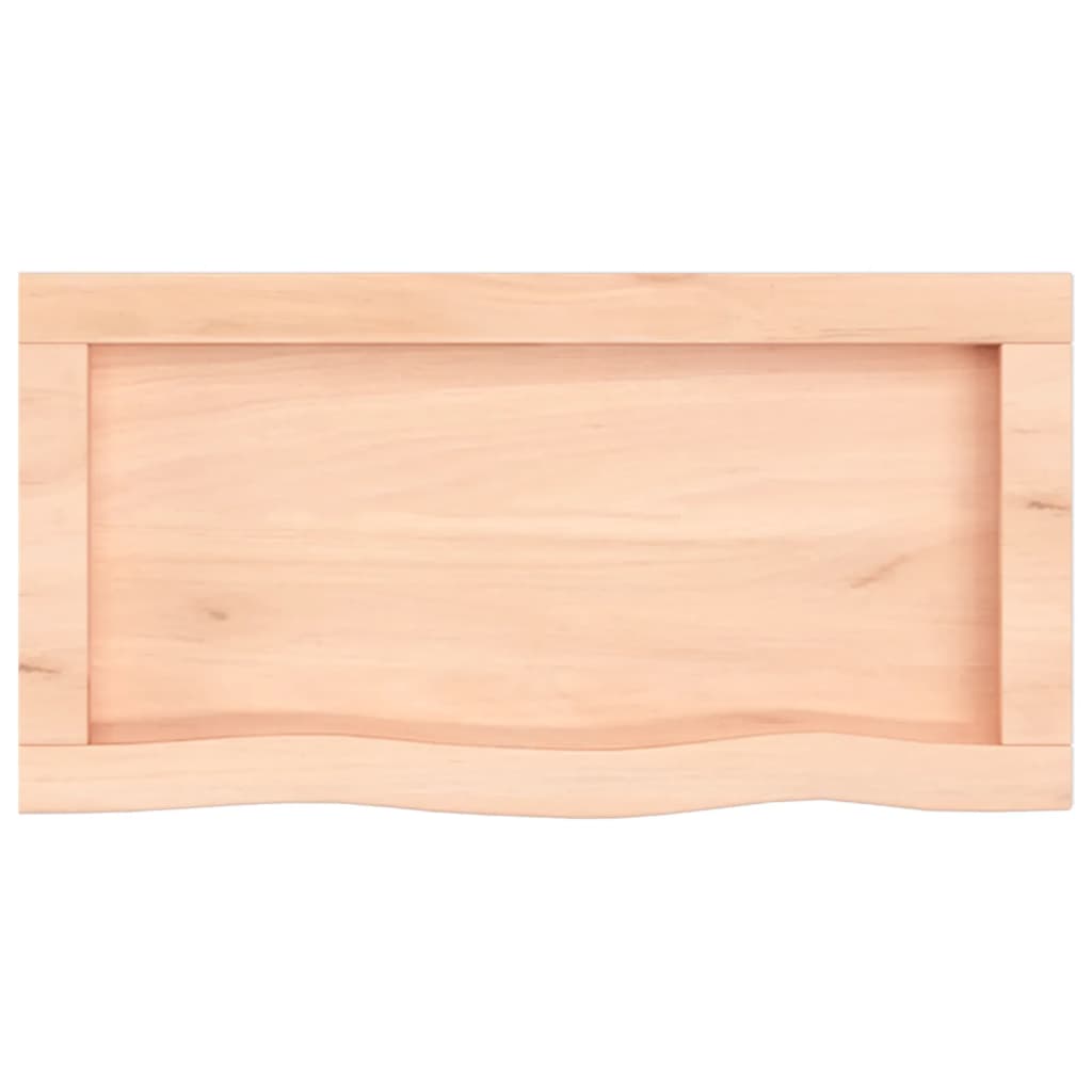 60x30x wall shelf (2-6) cm Untreated solid oak wood