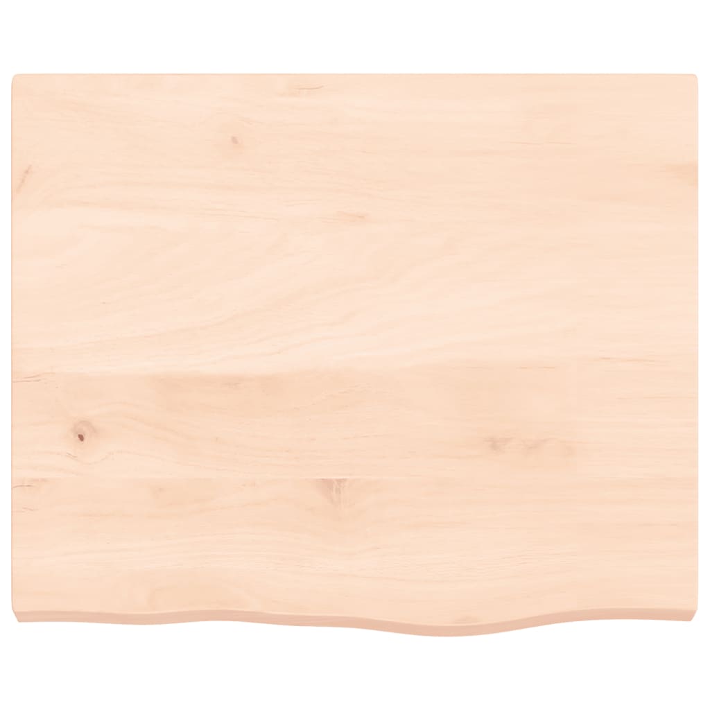 Mensola a muro 60x50x(2-4) cm in legno massello di rovere non trattato