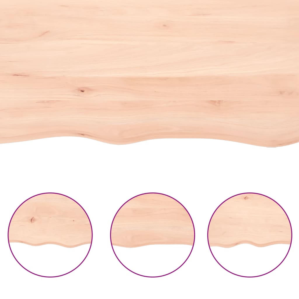 80x40x Scaffale a parete (2-4) cm in legno di quercia solida non addebitata