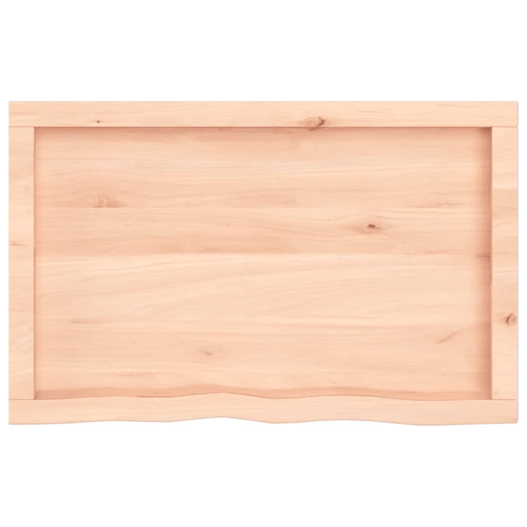 Mensola a muro 80x50x(2-4)cm in legno massello di rovere non trattato