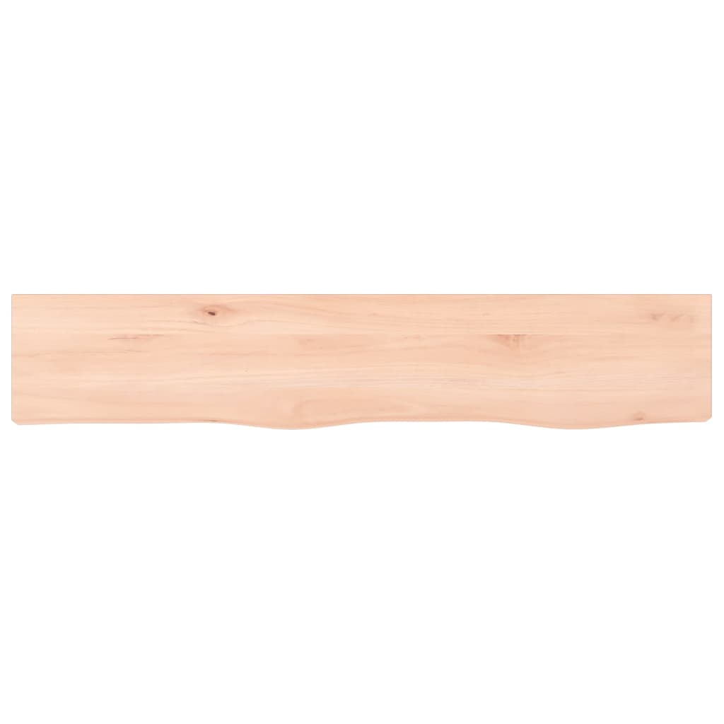 Mensola a muro 100x20x6 cm in legno massello di rovere non trattato