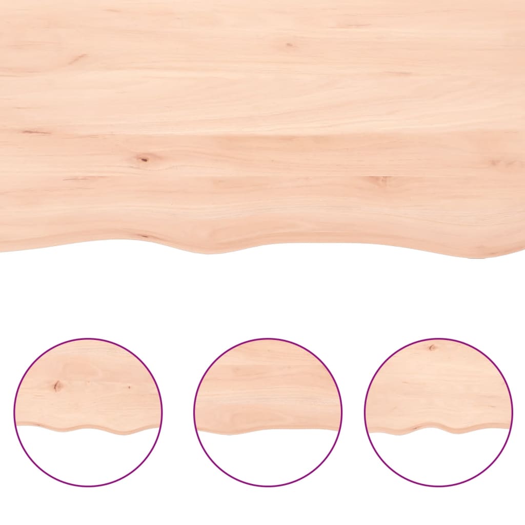 120x30x wall shelf (2-4) cm Undreteed solid oak wood