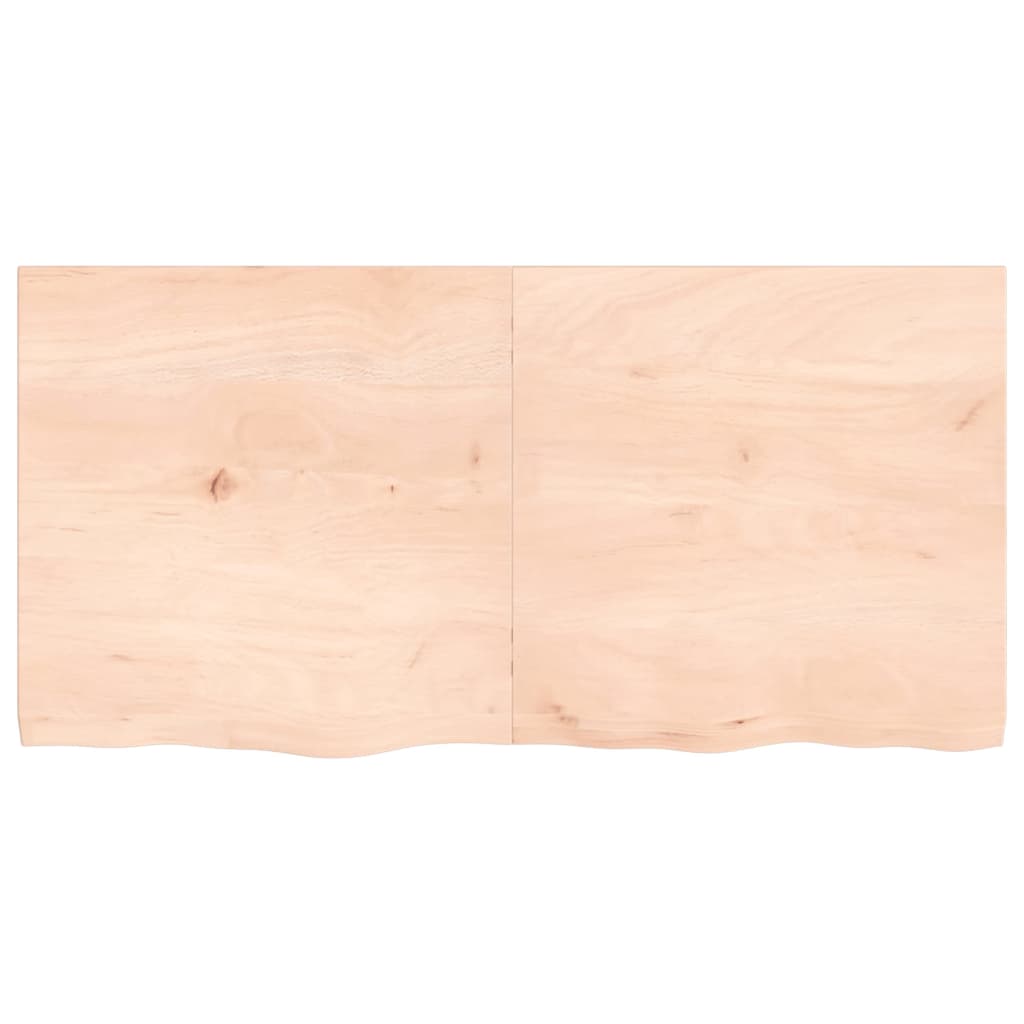 120x60x wall shelf (2-4) cm Untreated solid oak wood
