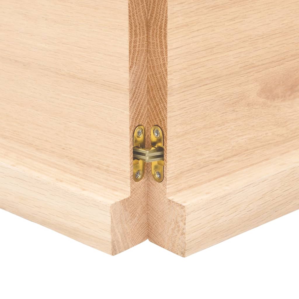 120x60x wall shelf (2-4) cm Untreated solid oak wood