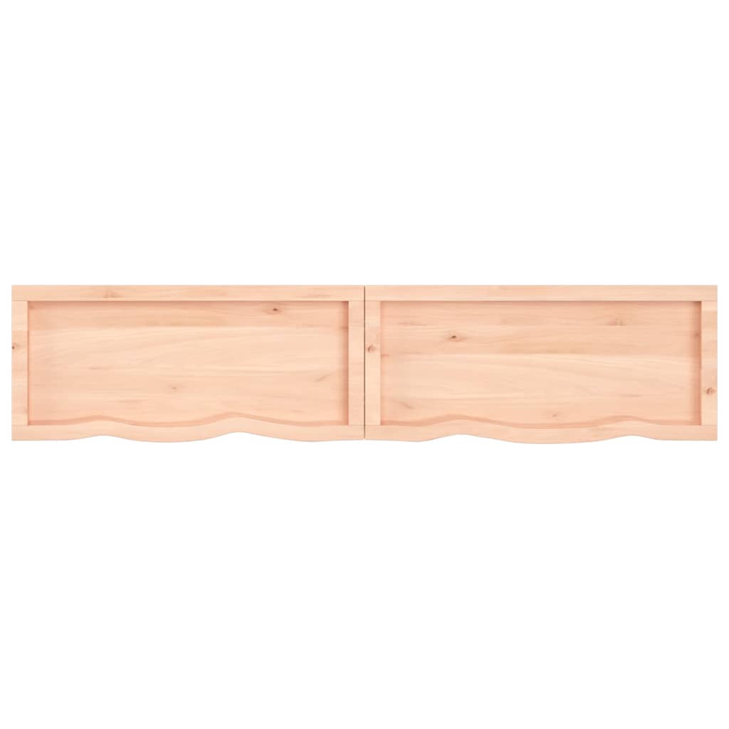 Wall shelf 180x40x (2-4) CM Undretered solid oak wood