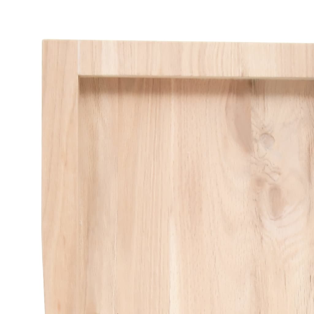 Wandregal 180x40x (2-4) cm undreterierter Eichenholz aus massivem Eichen