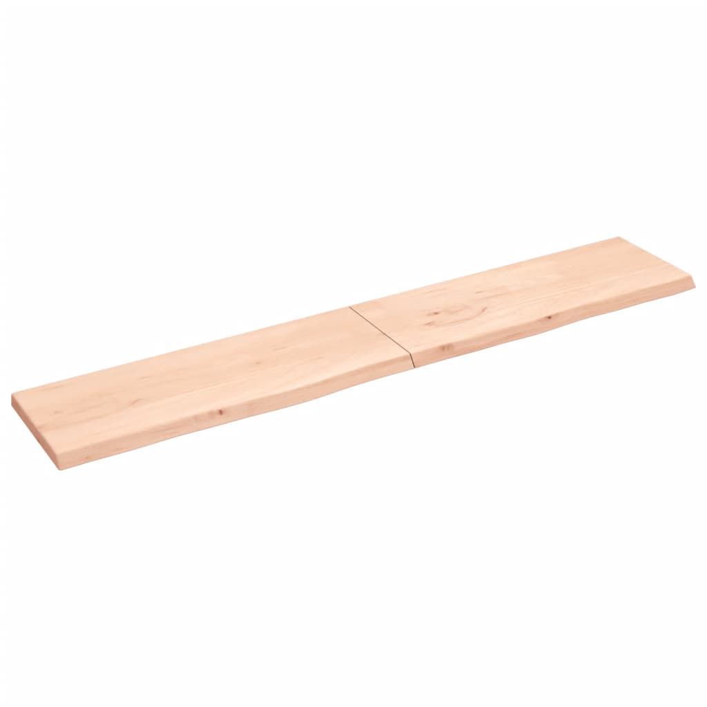 220x40x wall shelf (2-4) cm Untreated solid oak wood