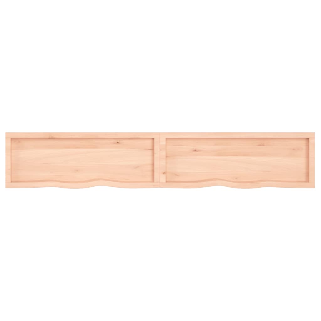 220x40x wall shelf (2-4) cm Untreated solid oak wood