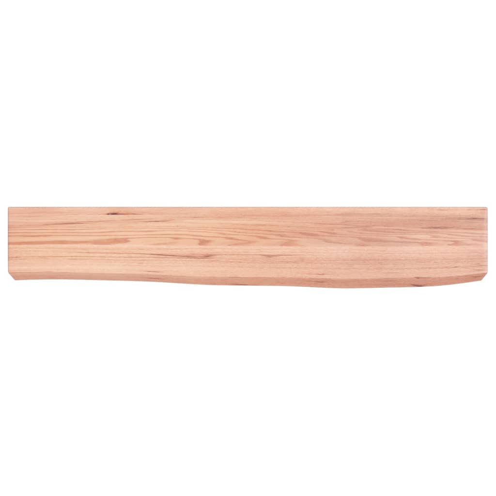 Mensola da parete marrone chiaro 60x10x6 cm in legno massello di rovere trattato