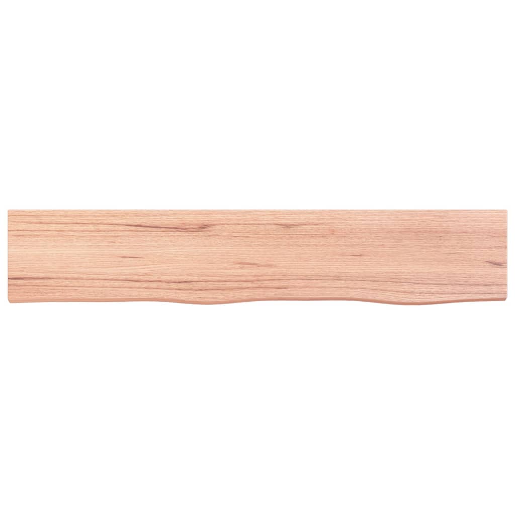 Mensola da parete marrone chiaro 100x20x6 cm in legno massello di rovere trattato