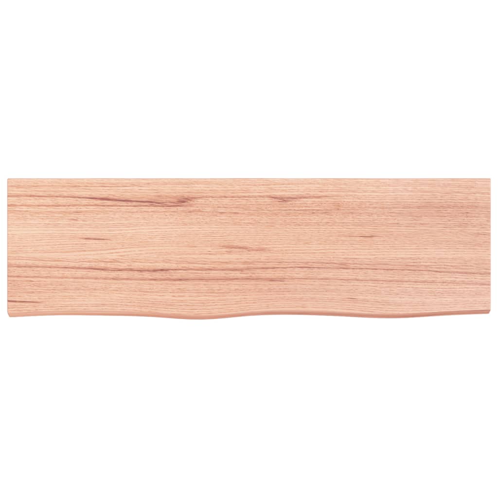 Mensola da parete marrone chiaro 100x30x2 cm in legno massello di rovere trattato