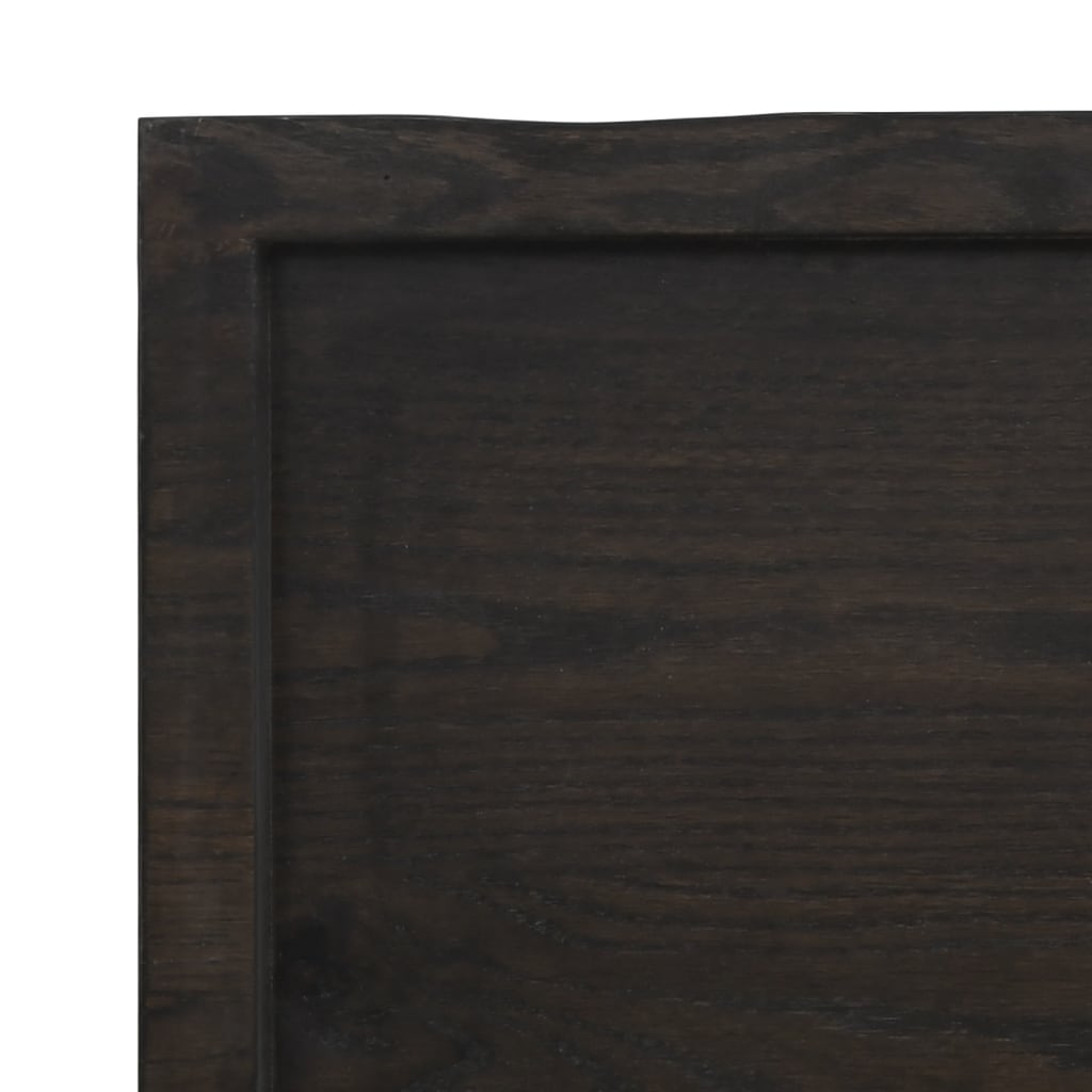 Scaffale a parete marrone scuro in legno in legno trattato