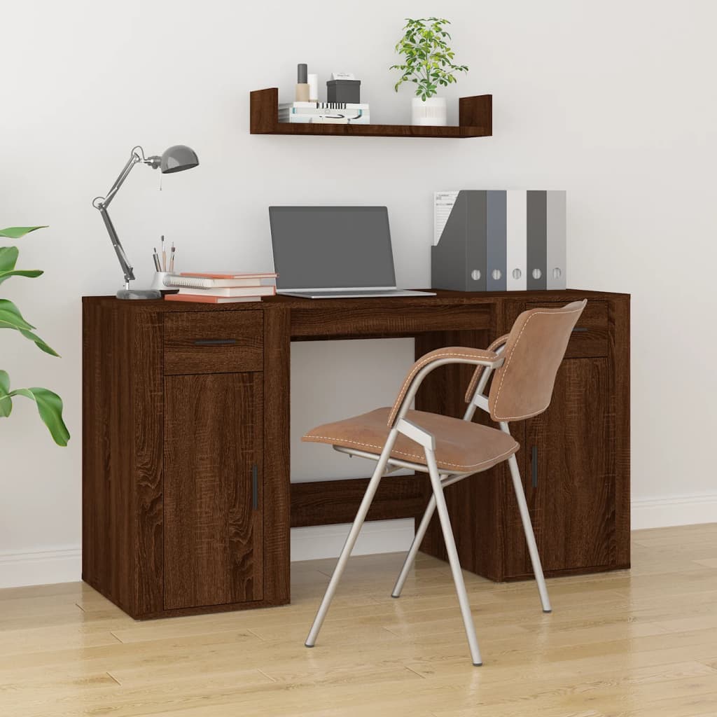 Office with chestnut oak engineering wood