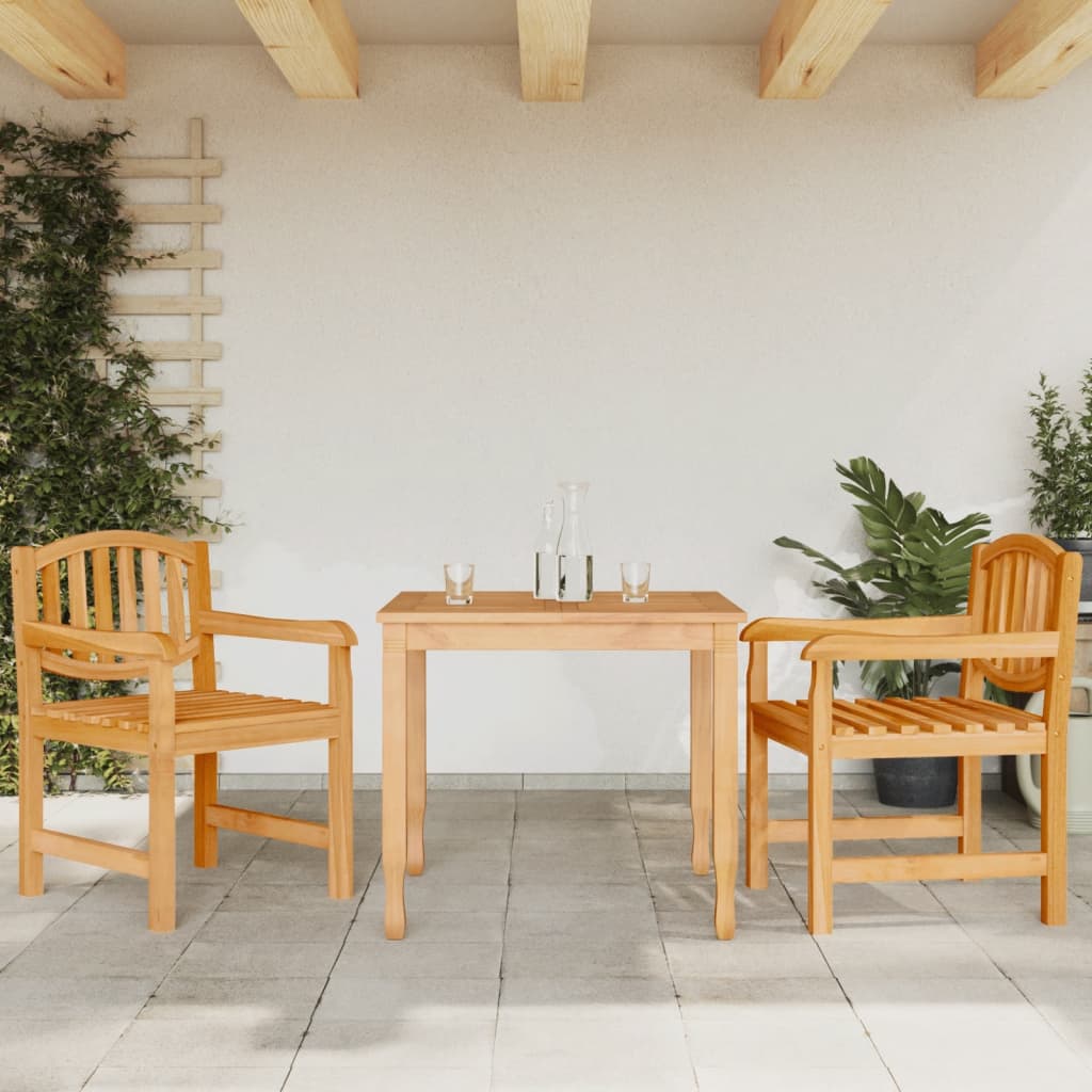 Set di 2 sedie da giardino 58x59x88 cm in legno massello di teak