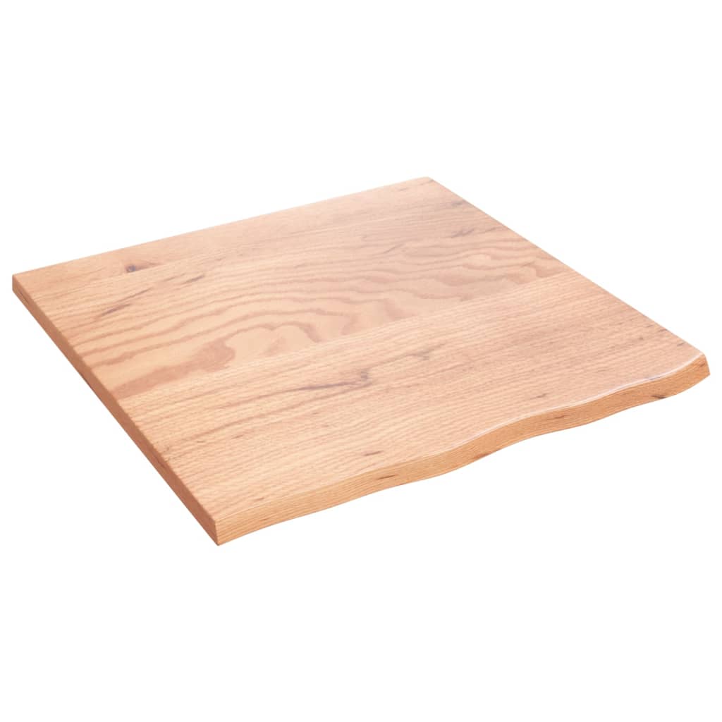 Dessus de table marron clair 60x60x2 cm bois chêne traité