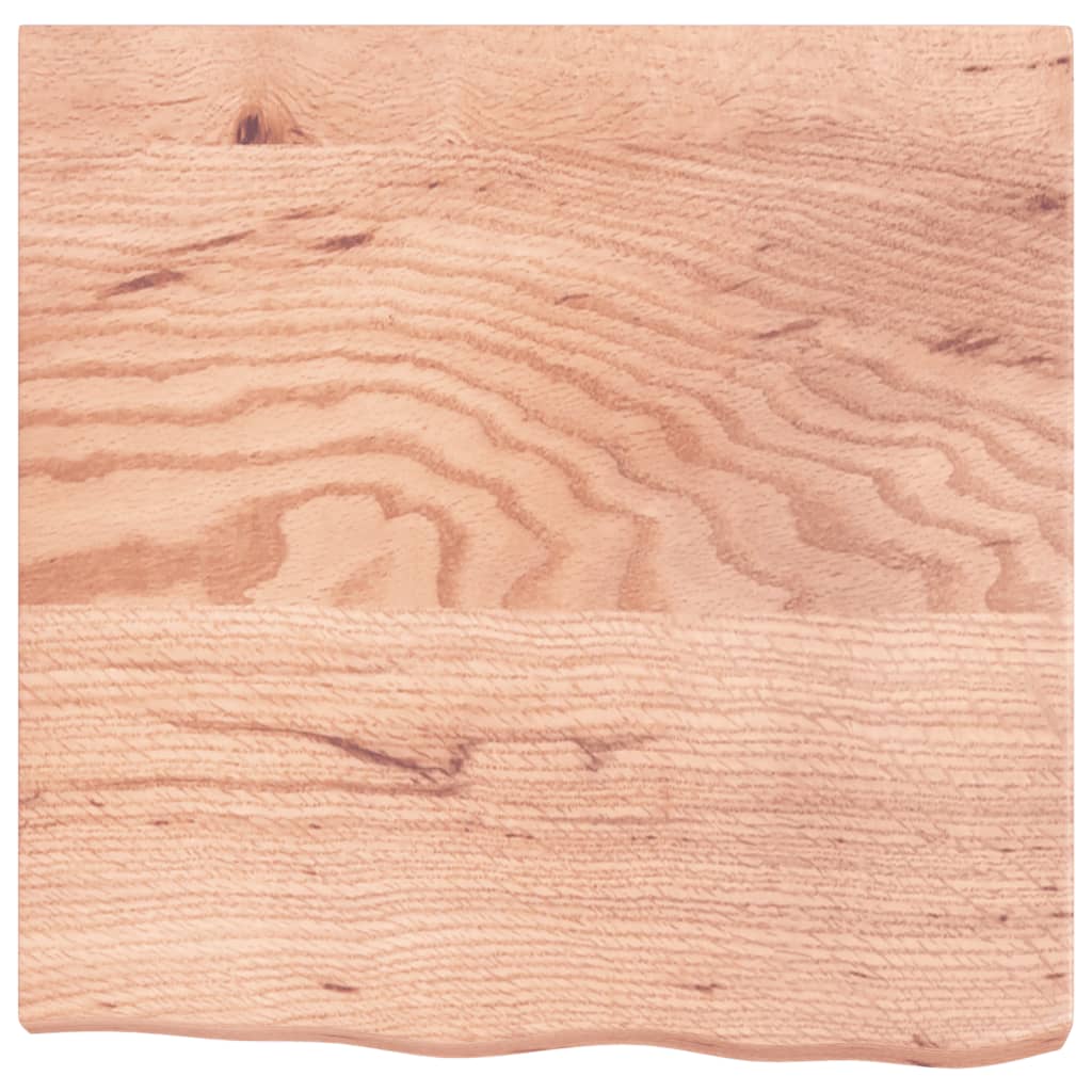 Dessus de table marron clair bois chêne massif traité