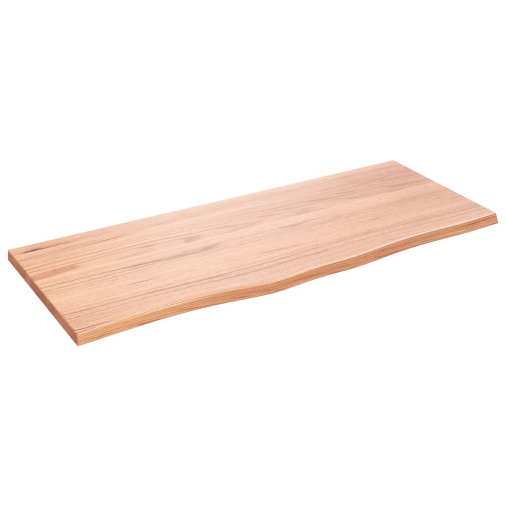 Hellbrauner Tisch Tisch 100x40x2 cm Holz behandelt