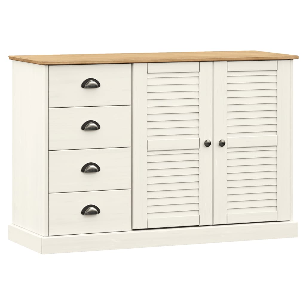 Credenza con cassetti VIGO 113x40x75 cm in legno massello di pino bianco