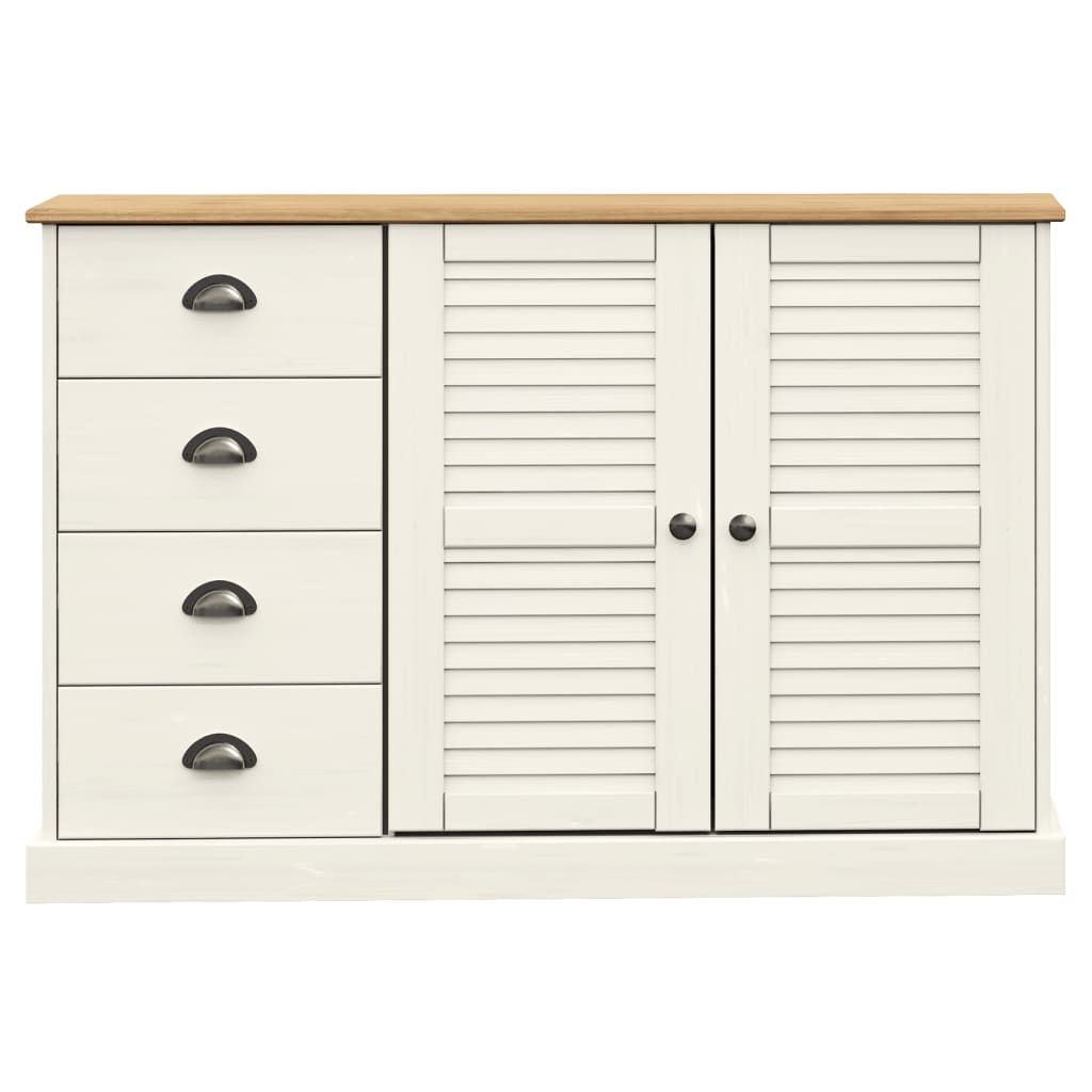 Credenza con cassetti VIGO 113x40x75 cm in legno massello di pino bianco