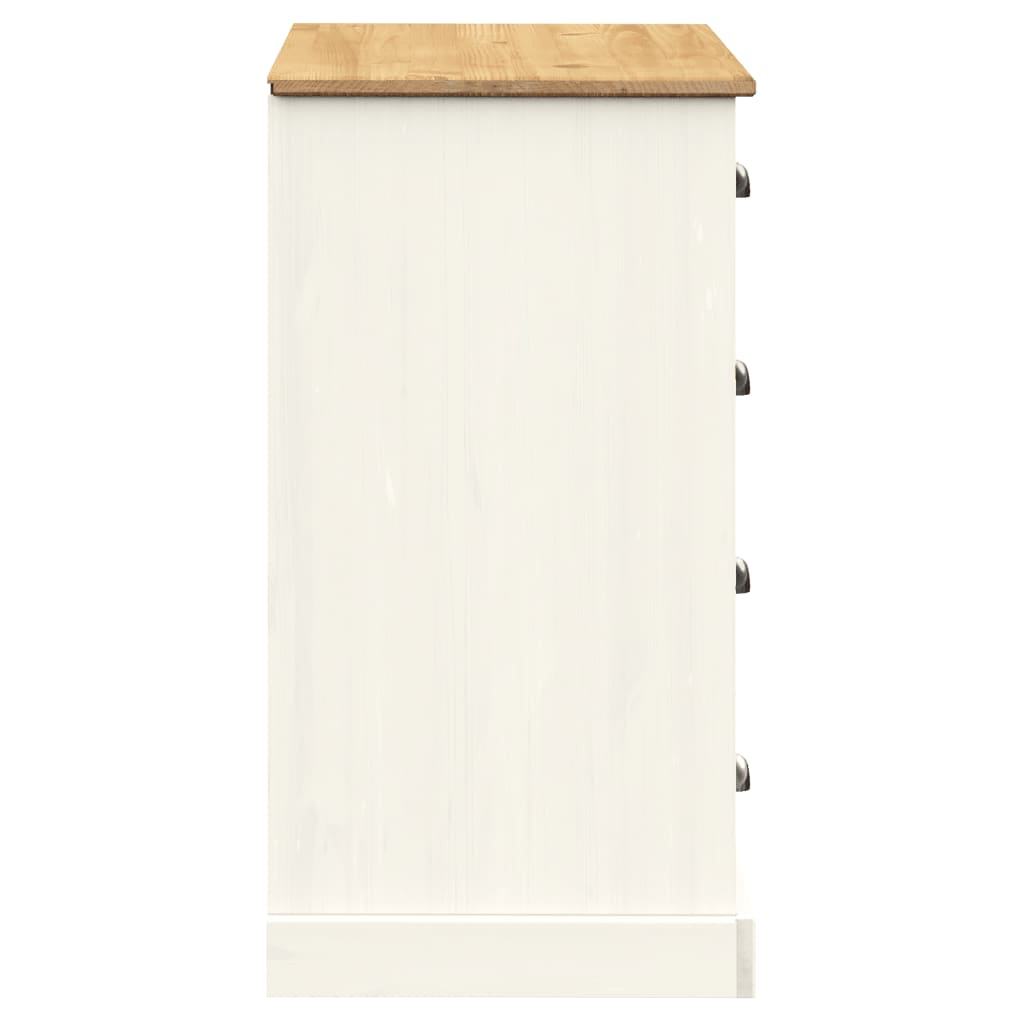 Credenza con cassetti VIGO 113x40x75 cm in legno massello di pino bianco