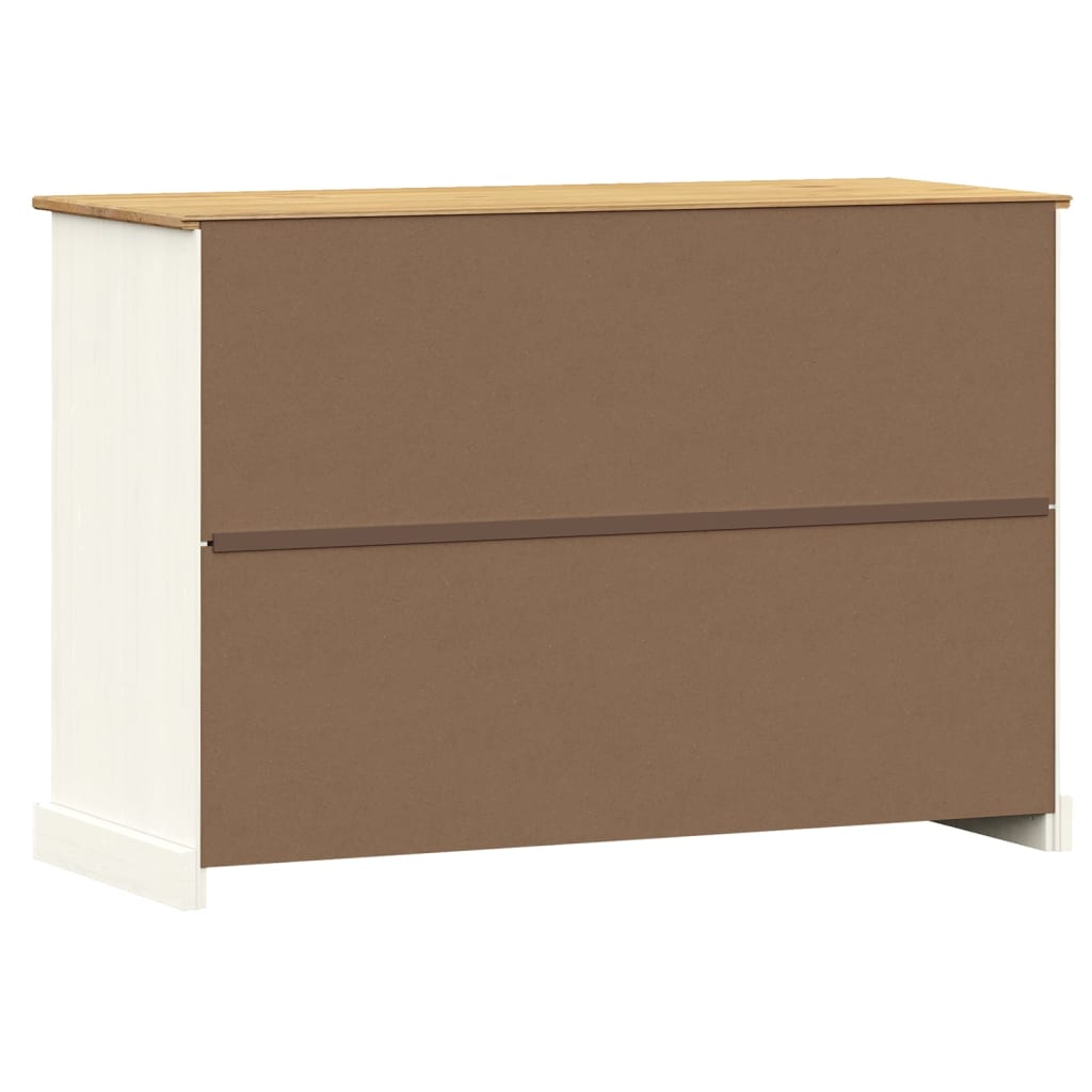 Credenza con cassetti VIGO 113x40x75 cm in legno massello di pino bianco