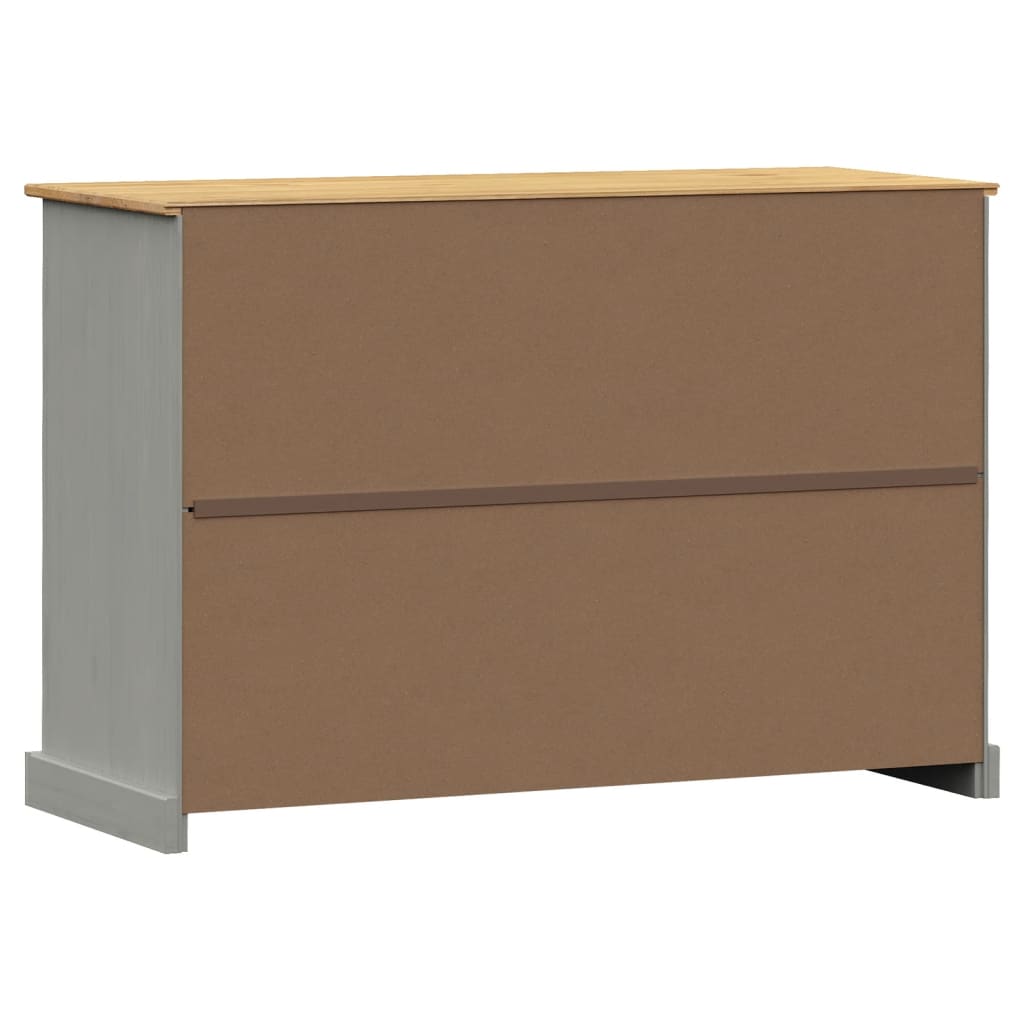 Buffet with vigo drawers 113x40x75 cm Gray Solid Pin Wood