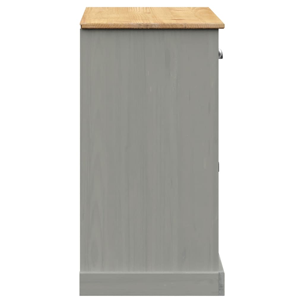 Buffet with vigo drawers 113x40x75 cm Gray Solid Pin Wood