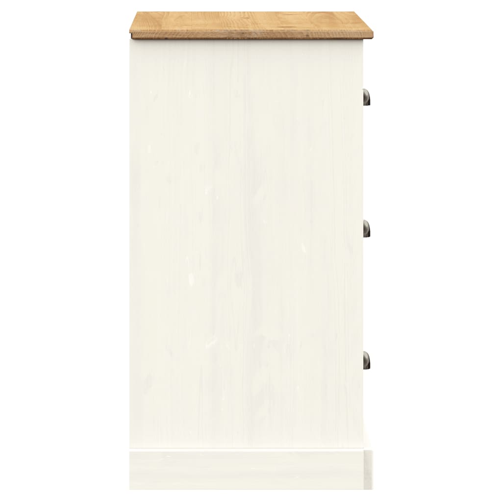 Credenza con cassetti VIGO 78x40x75 cm in legno massello di pino bianco