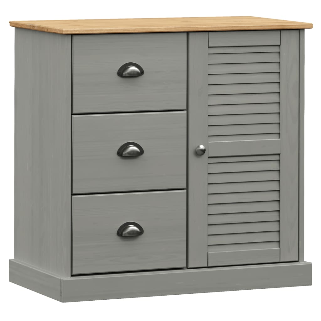 Buffet with vigo drawers 78x40x75 cm Gray solid wood of pine