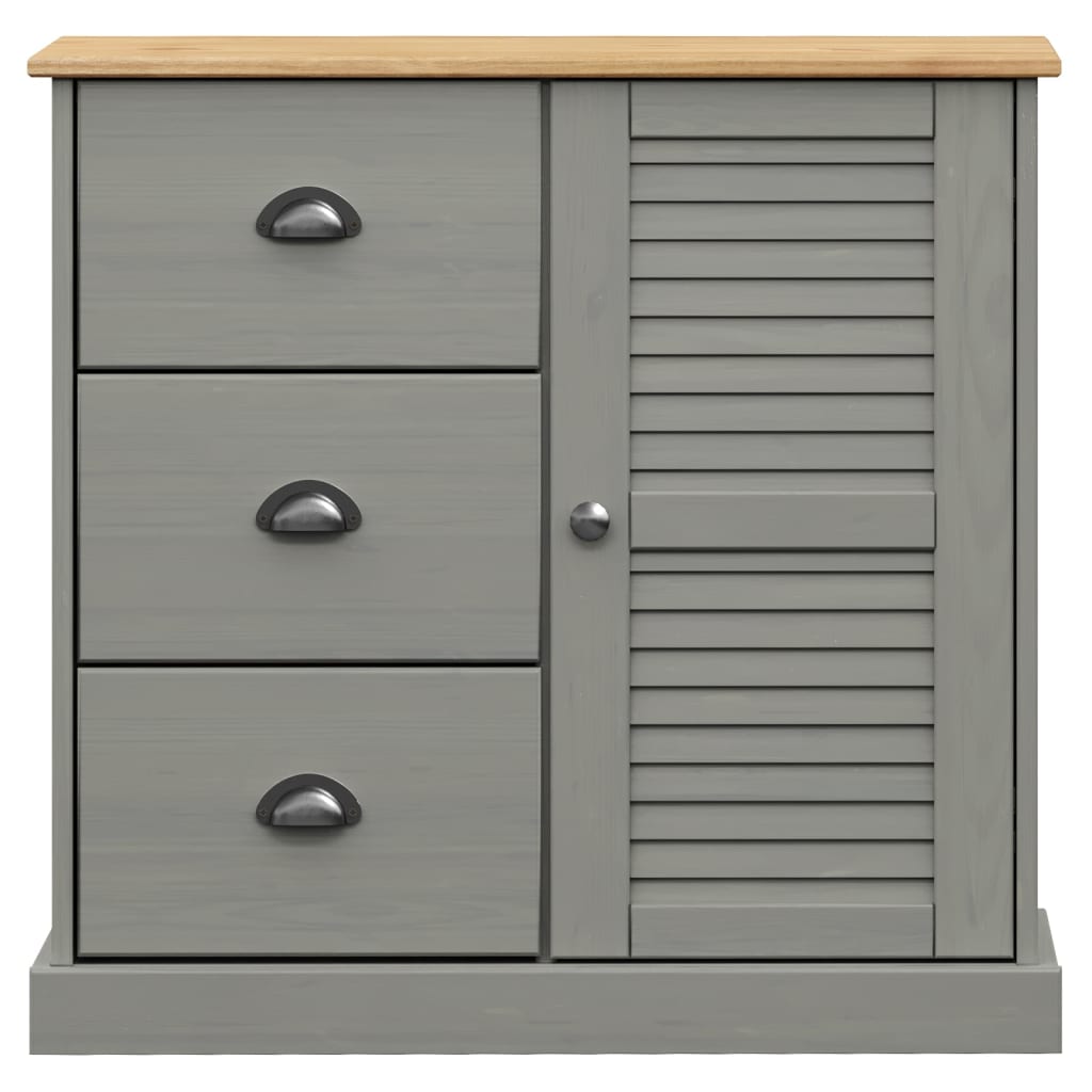 Buffet with vigo drawers 78x40x75 cm Gray solid wood of pine