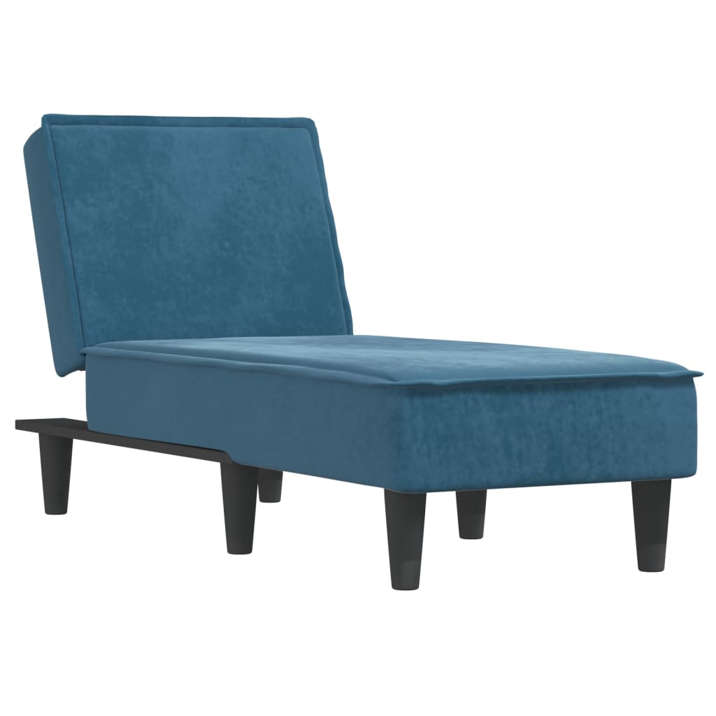 Samtig blauer langer Stuhl