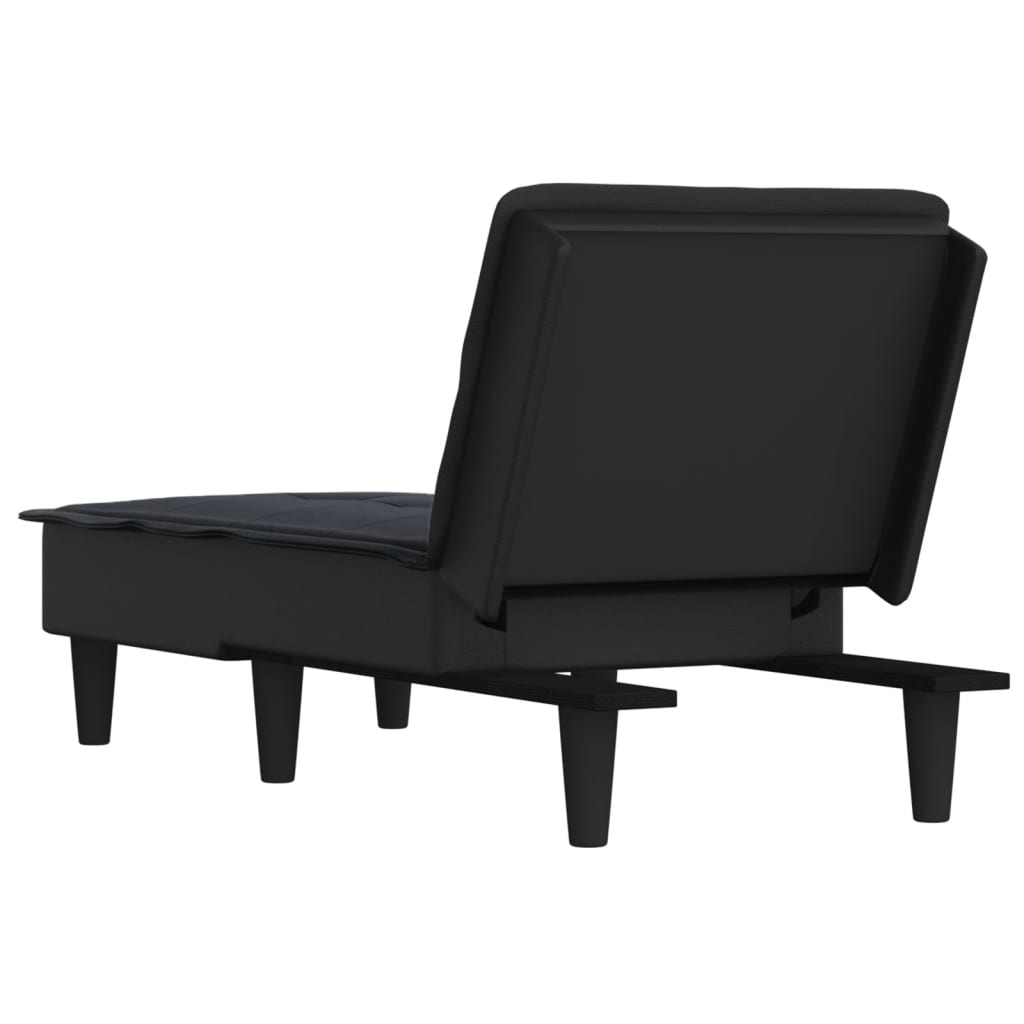 Long black fabric chair